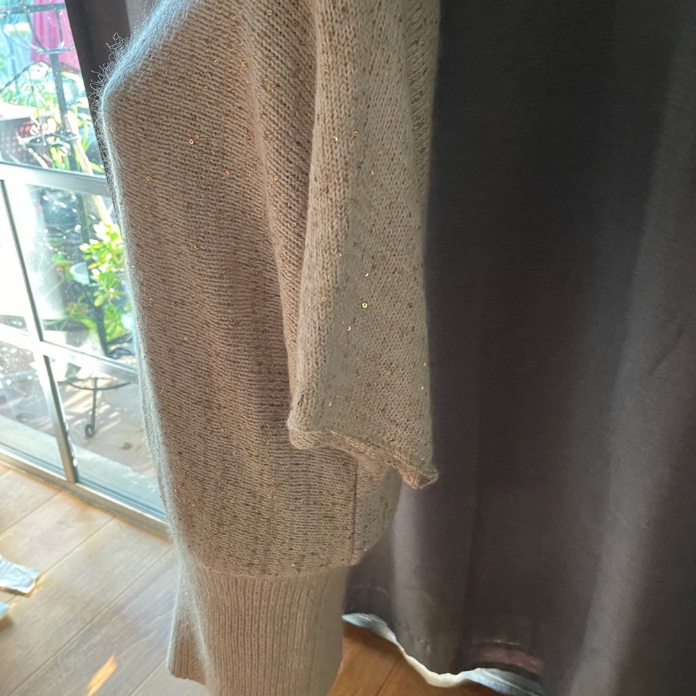 RACHEL Rachel Roy Gold Shrug Sweater with Sheer Knit - Picture 5 of 11